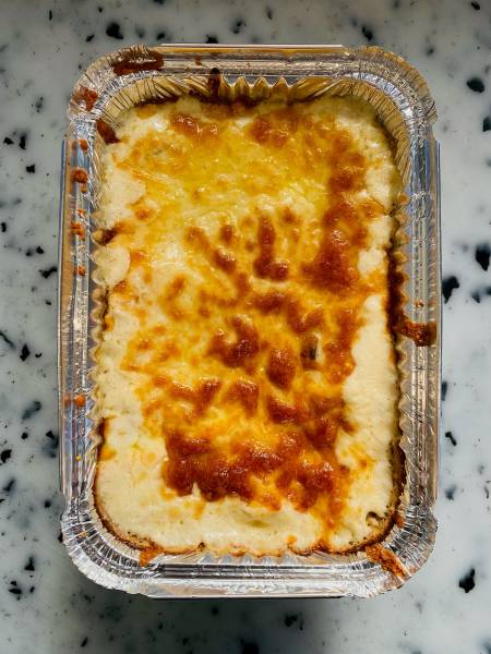 Lasagnes au saumon frais maison chez un traiteur à Marignane